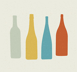 Image showing Bottle. Retro poster.
