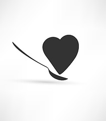 Image showing Spoon and heart icon