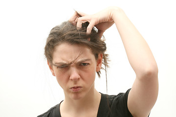 Image showing Stressed business woman