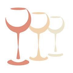 Image showing Wine glasses