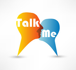 Image showing Talk me concept speech bubbles