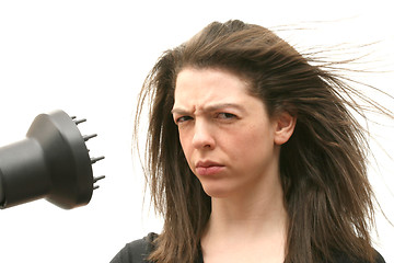 Image showing Blowing hairdryer