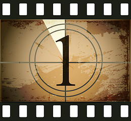 Image showing Grunge film countdown