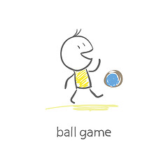 Image showing Man plays with the ball.