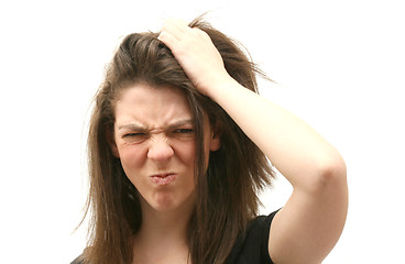 Image showing Stressed business woman