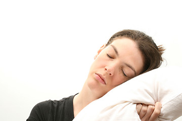 Image showing Sleeping business woman