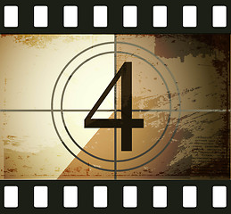 Image showing Grunge film countdown