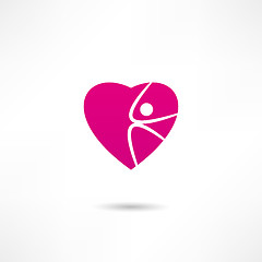 Image showing Athletic heart icon