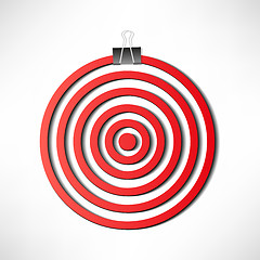 Image showing Red darts target