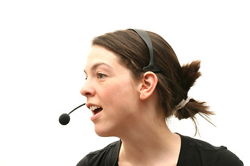 Image showing Business woman with headset