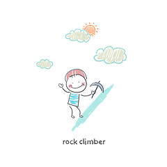 Image showing Rock climber