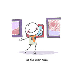 Image showing Man at the Museum