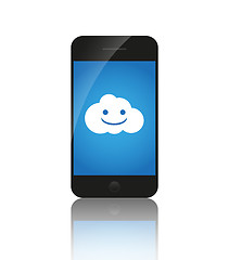 Image showing Cloud computing on mobile,