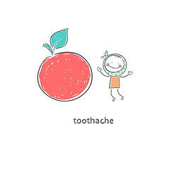 Image showing Toothache. Illustration.