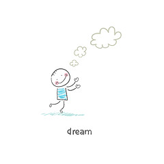 Image showing Dreamer. Illustration.