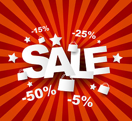 Image showing Sale poster with percent discount