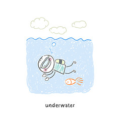 Image showing diver