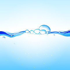 Image showing Water background. Illustration of a fresh and clean water