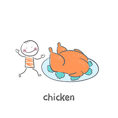 Image showing Baked chicken