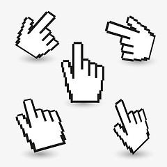 Image showing Hand cursors collection