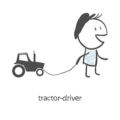 Image showing The driver of the tractor.