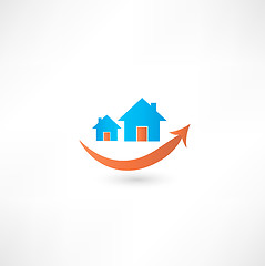 Image showing Home sign. Real estate concept design. Smile.