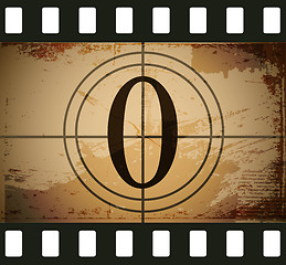 Image showing Grunge film countdown