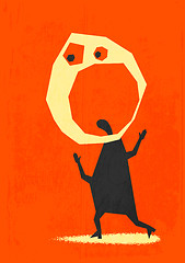 Image showing Screaming. Retro poster