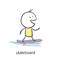 Image showing Man on skateboard