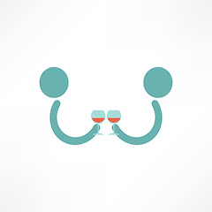 Image showing People drink wine