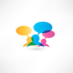 Image showing Talk concept speech bubbles