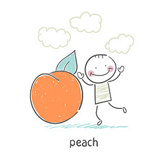 Image showing Peach and man