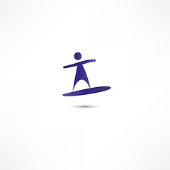 Image showing Man On The Surf. Icon