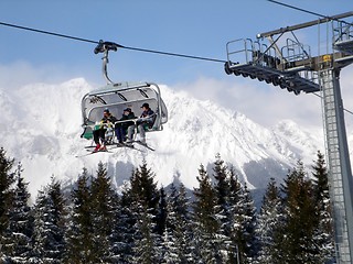 Image showing Ski lifts