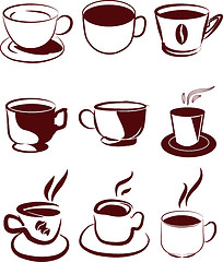 Image showing coffee icons set