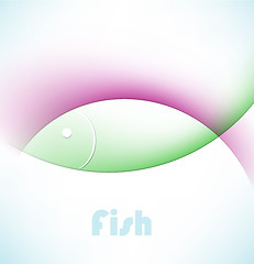 Image showing Silhouette of fish. Vector illustration