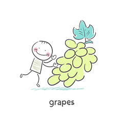 Image showing Grapes and people