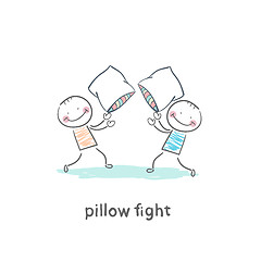 Image showing pillow fights