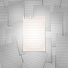 Image showing Spiral lined notepad sheet. The concept of separation from the c