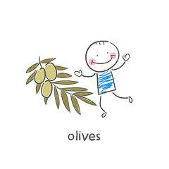 Image showing Olives and people