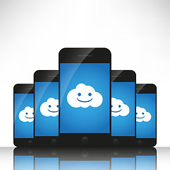 Image showing Cloud computing on mobile