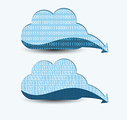 Image showing Cloud computing. The concept of storing and transmitting informa