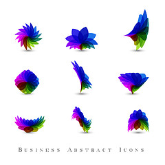 Image showing Business abstract icons set