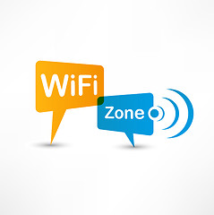 Image showing WiFi Zone speech bubbles