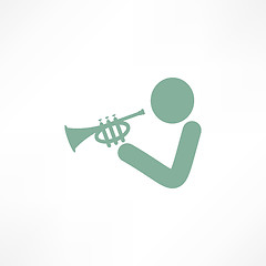 Image showing Musician playing trumpet