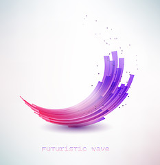 Image showing futuristic wave sign