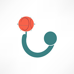 Image showing basketball player icon