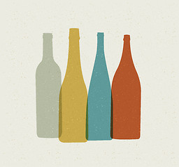 Image showing Bottle background. Retro poster.