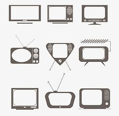 Image showing retro tv icons set