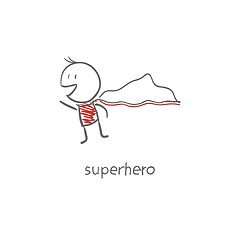 Image showing Superhero flying.